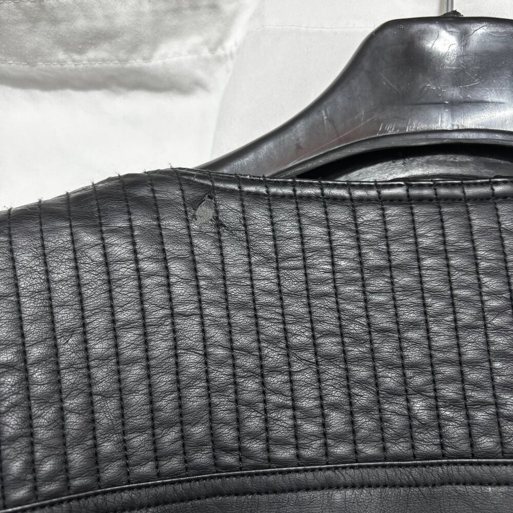 Moto Black Vegan Faux Leather Zippered Jacket - Picture 8 of 8